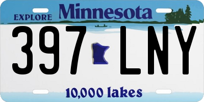 MN license plate 397LNY