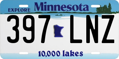 MN license plate 397LNZ
