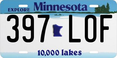 MN license plate 397LOF