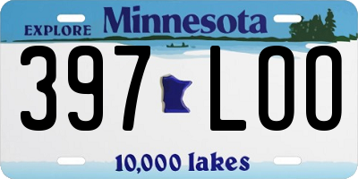 MN license plate 397LOO