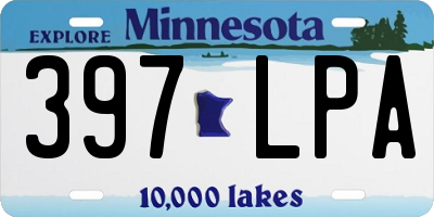 MN license plate 397LPA