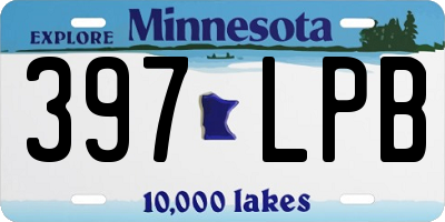 MN license plate 397LPB