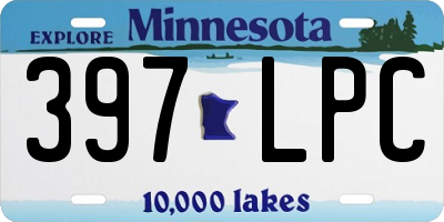 MN license plate 397LPC