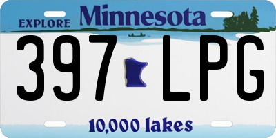MN license plate 397LPG