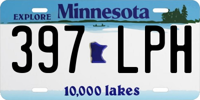 MN license plate 397LPH