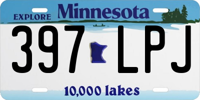 MN license plate 397LPJ