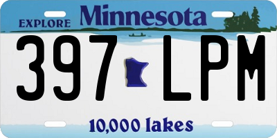 MN license plate 397LPM