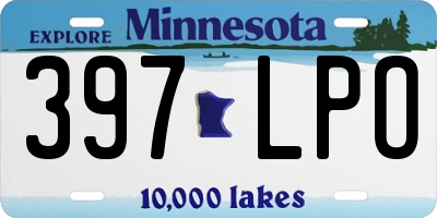 MN license plate 397LPO