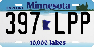 MN license plate 397LPP