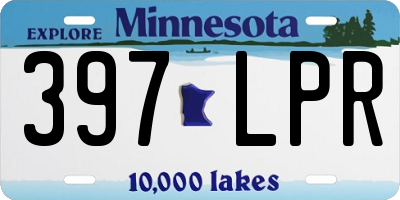 MN license plate 397LPR