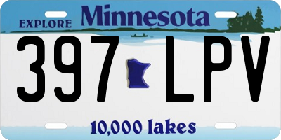MN license plate 397LPV