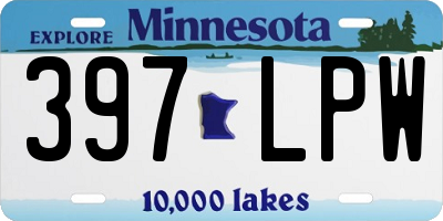 MN license plate 397LPW