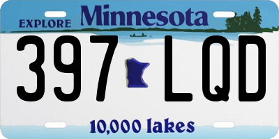 MN license plate 397LQD