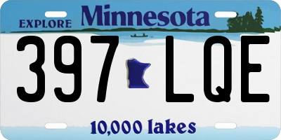 MN license plate 397LQE