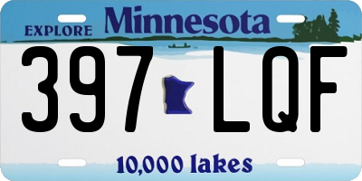 MN license plate 397LQF