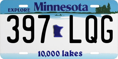 MN license plate 397LQG