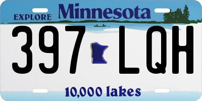 MN license plate 397LQH