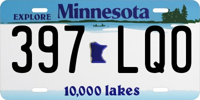 MN license plate 397LQO