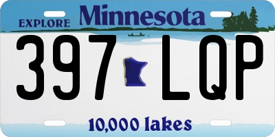 MN license plate 397LQP
