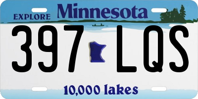 MN license plate 397LQS