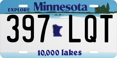 MN license plate 397LQT