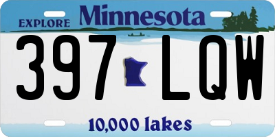 MN license plate 397LQW