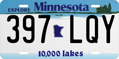 MN license plate 397LQY