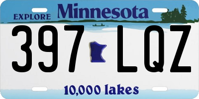MN license plate 397LQZ