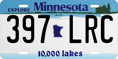 MN license plate 397LRC