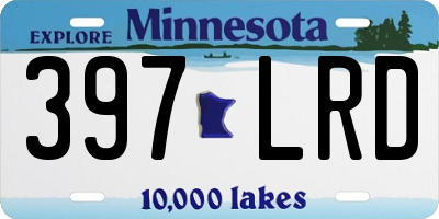 MN license plate 397LRD