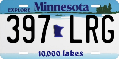 MN license plate 397LRG
