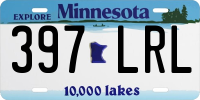 MN license plate 397LRL