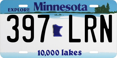MN license plate 397LRN