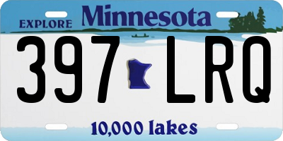 MN license plate 397LRQ