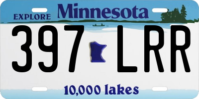 MN license plate 397LRR