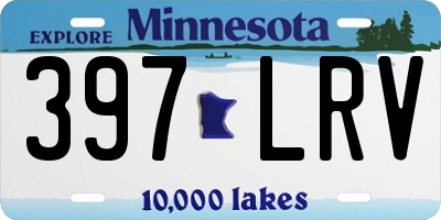 MN license plate 397LRV