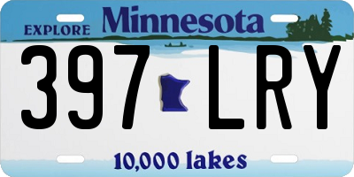 MN license plate 397LRY