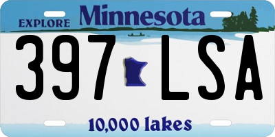 MN license plate 397LSA