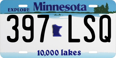 MN license plate 397LSQ