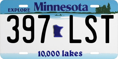 MN license plate 397LST
