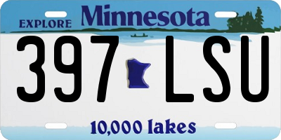 MN license plate 397LSU