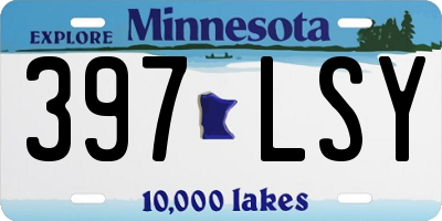 MN license plate 397LSY