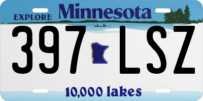 MN license plate 397LSZ