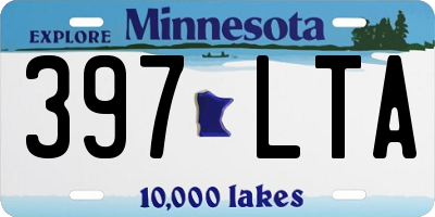 MN license plate 397LTA