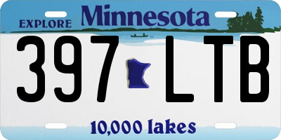 MN license plate 397LTB