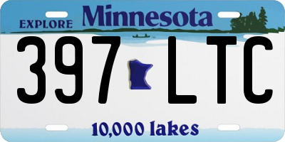 MN license plate 397LTC