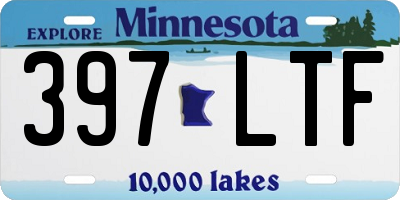 MN license plate 397LTF
