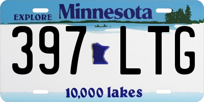 MN license plate 397LTG