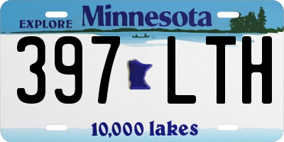 MN license plate 397LTH