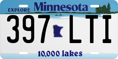 MN license plate 397LTI
